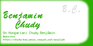 benjamin chudy business card